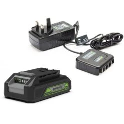 GreenWorks G24LT25K2 25cm 24V Cordless Grass Trimmer (with 2Ah Battery & 0.5A Economy Charger) (Bundle Builder) 11 GreenWorks G24LT25K2 25cm 24V Cordless Grass Trimmer (with 2Ah Battery & 0.5A Economy Charger) (Bundle Builder) -Garden Tool Store 2ah battery and economy charger 1