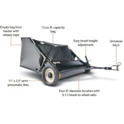 Agri-Fab 45-0320 42" Tow-Behind Lawn Sweeper -Garden Tool Store 45 0320 features