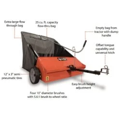 Agri-Fab 45-0492 44" SmartSWEEP Tow-Behind Sweeper 8 Agri-Fab 45-0492 44" SmartSWEEP Tow-Behind Sweeper -Garden Tool Store 45 0492 features