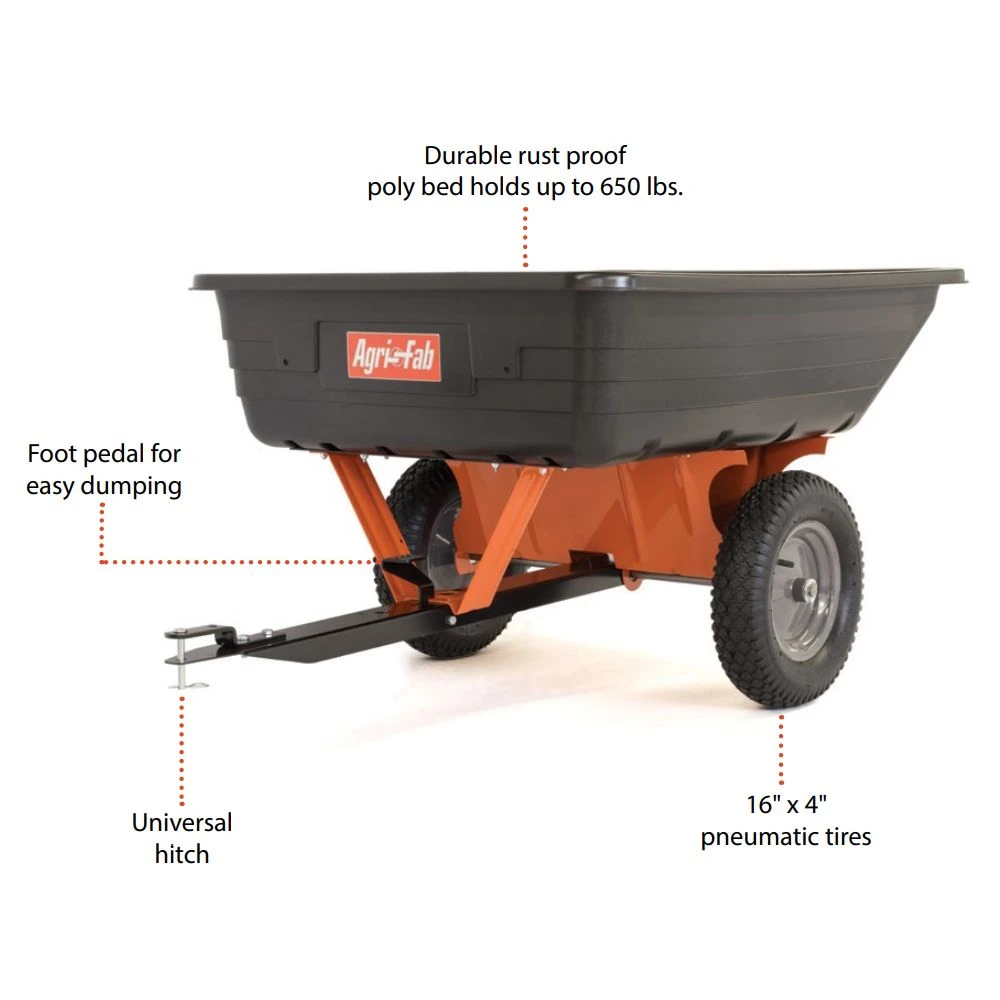 Agri-Fab 45-0533 10 Cubic Foot / 295kg Towed Poly Cart 6 Agri-Fab 45-0533 10 Cubic Foot / 295kg Towed Poly Cart - Image 4