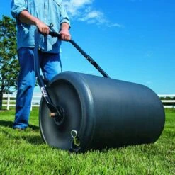 Agri-Fab 45-0267 Poly Tow/Push Lawn Roller 24" X 18" -Garden Tool Store agri fab 45 0267 roller lifestyle