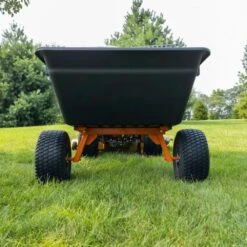 Agri-Fab 45-0579 453kg / 1000lb ATV Poly Swivel/Tipping Trailer -Garden Tool Store agri fab 45 0579 cart front