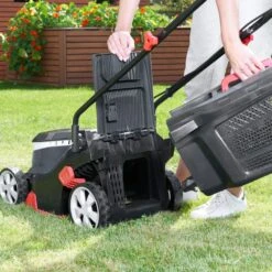 AL-KO 3.22 Li R Easy 18V Bosch Home & Garden Compatible Push Cordless Lawn Mower (Tool Only) -Garden Tool Store al ko 3.22.li r easy lawnmower remove grassbox 1 1