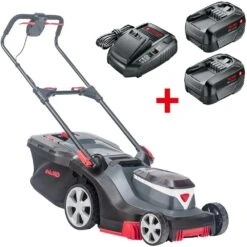 AL-KO 382 Li R Premium 18V Bosch Home & Garden Compatible 3-in-1 Push Cordless Lawn Mower (with 2 X 5Ah Batteries & Fast Charger)