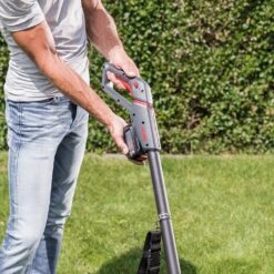 AL-KO HTA 1845 18V Bosch Home & Garden Compatible Cordless Long Reach Hedge Trimmer (with 2.5Ah Battery & Charger) -Garden Tool Store al ko hta1845 pole hedge trimmer lifestyle 5 1