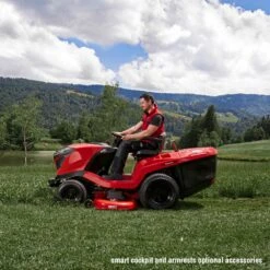 Solo By AL-KO T 24-125 HD V2 Premium Hydrostatic Rear Collect Lawn Tractor -Garden Tool Store al ko t24 125 hd v2 sd lifestyle