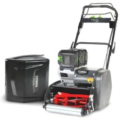 Cobra Fortis 14E 35cm/14" Battery-Powered Cylinder Lawn Mower (with 2 X EGO 4Ah 56V Batteries & Charger)