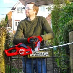 Cobra HT550E Electric Hedge Trimmer -Garden Tool Store cobra ht550e hedge trimmer lifestyle