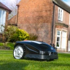 Cobra Mowbot 800 Robotic Lawn Mower - Black -Garden Tool Store cobra mowbot black lifestyle