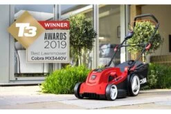 Cobra MX3440V 34cm 40V Lithium-Ion Cordless Lawn Mower (with 2.5Ah Battery & Charger) -Garden Tool Store cobra mx3440v mower t3 awards winner 3