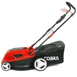Cobra MX4340V 43cm 40V Lithium-Ion Cordless Lawn Mower (with 5Ah Battery & Charger) -Garden Tool Store cobra mx4340v lawnmower side 1