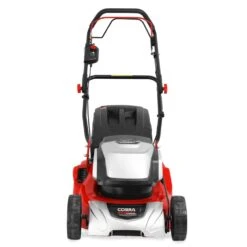 Cobra RM43SP80V 80V Self-Propelled Rear Roller Cordless Lawn Mower (with 2 X 40V 5Ah Batteries & 2 X Fast Chargers) -Garden Tool Store cobra rm43sp80v lawnmower front 1