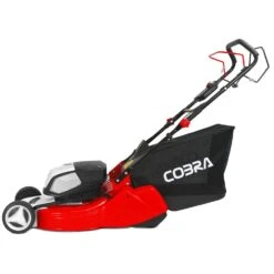 Cobra RM51SP80V 80V Self-Propelled Rear Roller Cordless Lawn Mower (with 2 X 40V 5Ah Batteries & 2 X Fast Chargers) -Garden Tool Store cobra rm51sp80v lawnmower side