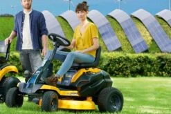 Cub Cadet LR2 ES76 30"/76cm Side Discharge Battery-Powered Ride-On Lawn Mower -Garden Tool Store cub cadet lr2 76es lifestyle