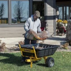 DeWalt DXTB0573 363kg/800lb Push/Tow Swivel/Dump Cart -Garden Tool Store dewalt cart lifestyle 1