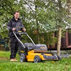 DeWalt DCMW564P2-GB 18V XR Push Cordless Lawn Mower (with 2 X 5Ah Batteries & Charger) 16 DeWalt DCMW564P2-GB 18V XR Push Cordless Lawn Mower (with 2 X 5Ah Batteries & Charger) -Garden Tool Store dewalt dcm564 lawnmower lifestyle 1 1