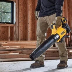 DeWalt DCMBL562P1-GB 18V XR Cordless Axial Blower (with 5Ah Battery & Charger) -Garden Tool Store dewalt dcmbl562p1 gb blower lifestyle 1