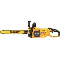 DeWalt DCMCS574X1-GB 54V XR FLEXVOLT 45cm Cordless Chainsaw (with 9Ah Battery & Fast Charger) -Garden Tool Store dewalt dcmcs574 chainsaw side 2
