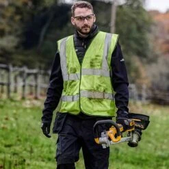 DeWalt DCMST561P1-GB 18V XR Cordless Grass Trimmer (with 5Ah Battery & Charger) -Garden Tool Store dewalt dcmst561 grass trimmer lifestyle 3