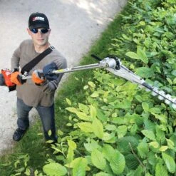 Echo HCA-265ES-HD Articulating Long Reach Petrol Hedge Trimmer -Garden Tool Store echo hca 265es hd pole hedge trimmer lifestyle