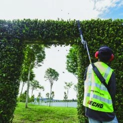 Echo HCAS-236ES LW Short Reach Petrol Pole Hedge Trimmer -Garden Tool Store echo hcas 236es lw pole hedge trimmer lifestyle