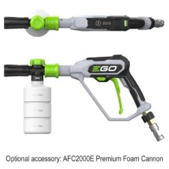 EGO Power+ HPW2000E 3200psi 56V Cordless Pressure Washer (with 2 X 7.5Ah Batteries & Rapid Charger) -Garden Tool Store ego hpw2000e pressure washer foam cannon 1