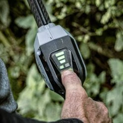 EGO Power+ HTX5300-PA Pro X 56V Cordless Long-Reach Articulating Pole Hedge Trimmer (Bare Tool) -Garden Tool Store ego htx5300 pa lifestyle button