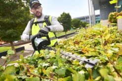 EGO Power+ HTX6500 Pro X 65cm 56V Cordless Hedge Trimmer (Bare Tool) -Garden Tool Store ego htx6500 hedge trimmer lifestyle 3