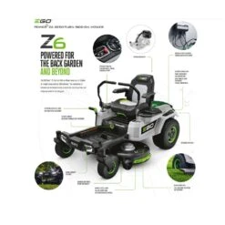 EGO Power+ Z6 ZT4201E-L 107cm 56V Battery-Powered Zero-Turn Ride-On Mower (Bundle Builder) -Garden Tool Store ego z6 features 2