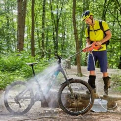 Flymo EasiClean Li Plus 18V Cordless Pressure Washer (with 2.0Ah Battery & Charger) -Garden Tool Store flymo easiclean li pressure washer bike