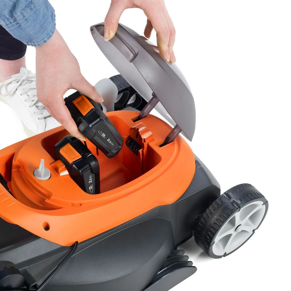 Flymo UltraStore 340R Li 36V Push Cordless Lawn Mower With Rear Roller (with 2 X 2.5Ah 18V Batteries & Chargers) 11 Flymo UltraStore 340R Li 36V Push Cordless Lawn Mower With Rear Roller (with 2 X 2.5Ah 18V Batteries & Chargers) - Image 9