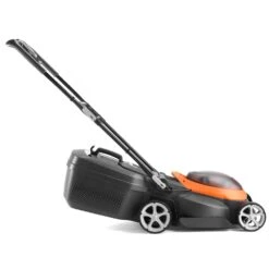 Flymo UltraStore 340R Li 36V Push Cordless Lawn Mower With Rear Roller (with 2 X 2.5Ah 18V Batteries & Chargers) 16 Flymo UltraStore 340R Li 36V Push Cordless Lawn Mower With Rear Roller (with 2 X 2.5Ah 18V Batteries & Chargers) -Garden Tool Store flymo ultrastore 340r li lawnmower side 2