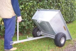 SCH GDTT/GALV 500kg Galvanised Tipping Dump Trailer With Wide Profile Wheels -Garden Tool Store gdtt galvtipping