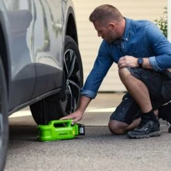 GreenWorks G24JACK 24V Cordless Car Jack (Bare Tool) -Garden Tool Store greenworks 24v car jack in use