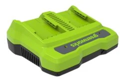 GreenWorks GD24X2CS36K4X DigiPro 48V (2 X 24V) Cordless Chainsaw (with 2 X 4Ah Batteries & Charger) -Garden Tool Store greenworks 24v dual port charger 3