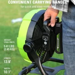 GreenWorks G24FAN 24V Fan (Bare Tool) -Garden Tool Store greenworks 24v fan carry