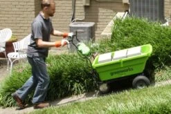 GreenWorks GWG40GC 100kg G-MAX 40V Self-Propelled Garden Cart (Bare Tool) (Bundle Builder) -Garden Tool Store greenworks 40v garden cart uphill 1 1