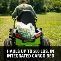 GreenWorks Pro GD60CRZ106 CrossoverZ 60V Battery-Powered Zero-Turn Ride-On Lawn Mower -Garden Tool Store greenworks 60v crossoverz haulage box