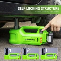 GreenWorks G24JACK 24V Cordless Car Jack (Bare Tool) -Garden Tool Store greenworks car jack self locking