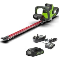 GreenWorks G24HT56IIK2 24V Cordless Hedge Trimmer (with 2Ah Battery & Charger)