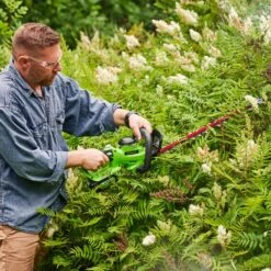 GreenWorks G24HT56II 24V Cordless Hedge Trimmer (Bare Tool) -Garden Tool Store greenworks g24ht56ii lifestyle 2