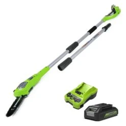 GreenWorks G24PS20K2 24V Cordless Pole Saw (with 2Ah Battery And Charger) (Bundle Builder)