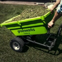 GreenWorks GWG40GC 100kg G-MAX 40V Self-Propelled Garden Cart (Bare Tool) (Bundle Builder) -Garden Tool Store greenworks g40gc cart tipping 1