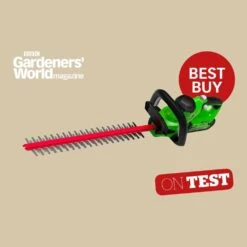 GreenWorks G40HT61K2 G-MAX 40V Cordless Hedge Trimmer (with 2Ah Battery & 2A Charger) -Garden Tool Store greenworks g40ht61k2 gardeners world best buy
