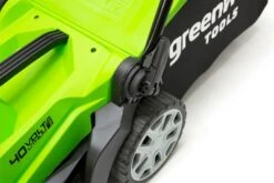 GreenWorks G40LM35 2-in-1 G-MAX 40V Cordless Lawn Mower (Bare Tool) -Garden Tool Store greenworks g40lm35k2 a rear wheel 3 1