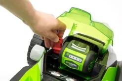 GreenWorks G40LM35K2X 2-in-1 G-MAX 40V Cordless Lawn Mower (with 2 X 2Ah Batteries And 2A Charger) -Garden Tool Store greenworks g40lm35k2 a start 1 2