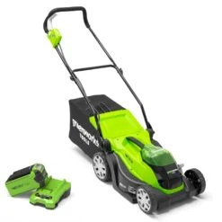 GreenWorks G40LM35K2 2-in-1 G-MAX 40V Cordless Lawn Mower (with 1 X 2Ah Battery And 2A Charger)