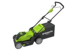 GreenWorks G40LM41K2 2-in-1 G-MAX 40V Push Cordless Lawn Mower (with 1 X 2Ah Battery & 2A Charger) -Garden Tool Store greenworks g40lm41k2x lawnmower 2 1