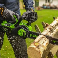 GreenWorks GD24CS30 DigiPro 24V Cordless Chainsaw (Bare Tool) -Garden Tool Store greenworks gd24cs30 lifestyle