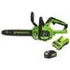 GreenWorks GD24CS30K4 DigiPro 24V Cordless Chainsaw (with 4Ah Battery & Charger) -Garden Tool Store greenworks gd24cs30k4 main 1
